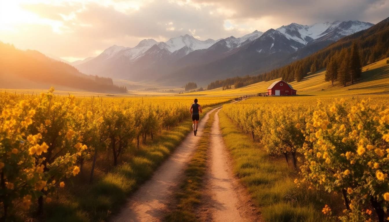 Trail landscape for Blossom Run