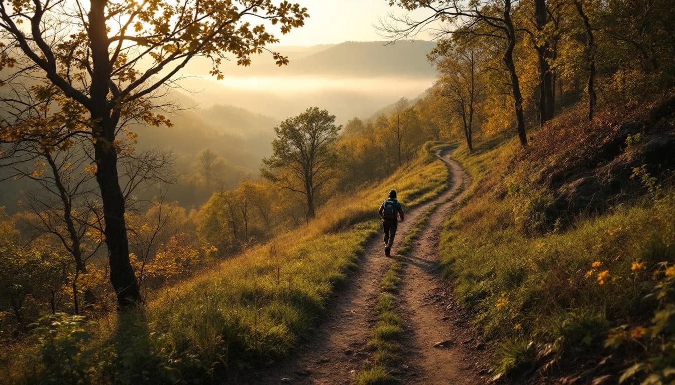 Trail landscape for Lenape Trail Run