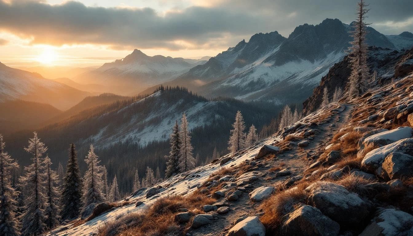 Trail landscape for Needles 50K