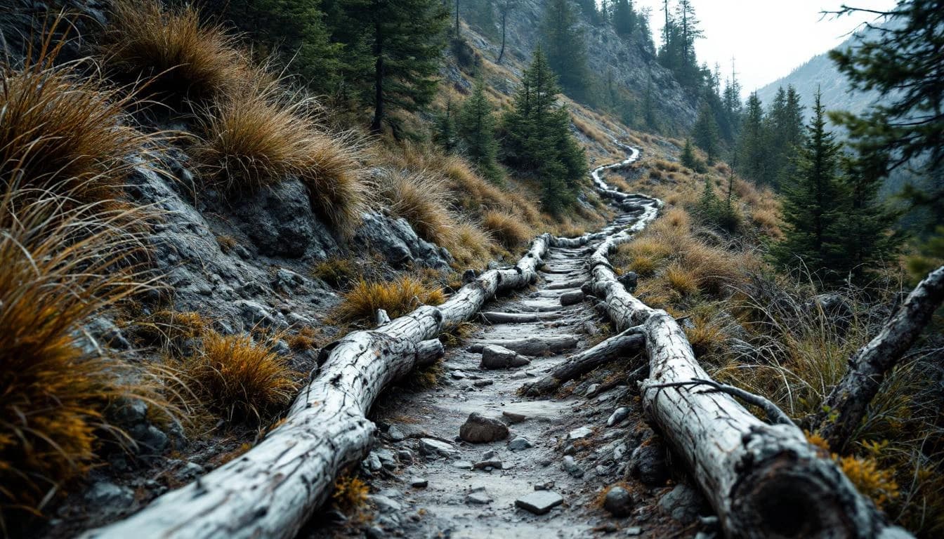 Trail running course through mixed terrain near Nizwa, OM
