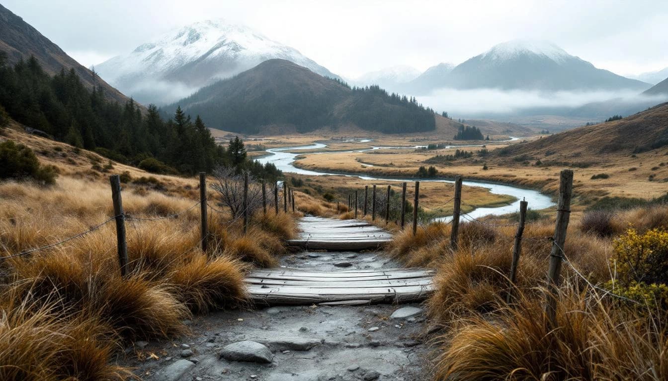 Trail running course through mixed terrain in Bay of Plenty, NZ