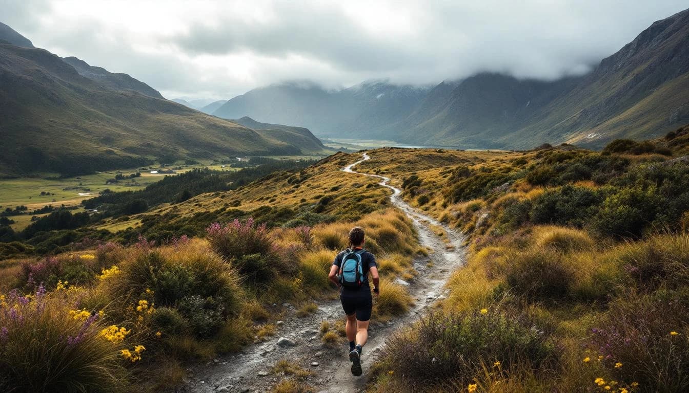 Trail running course through mixed terrain in Bay of Plenty, NZ