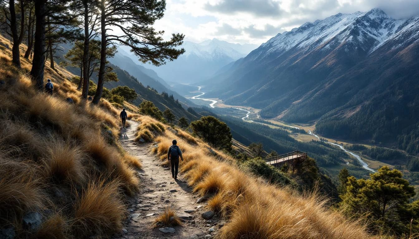 Trail running course through mixed terrain in Bay of Plenty, NZ