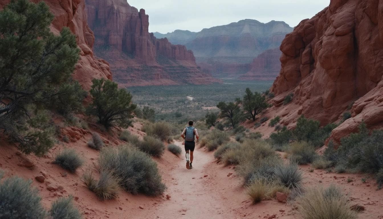 Trail landscape for Arches Marathon — 15K