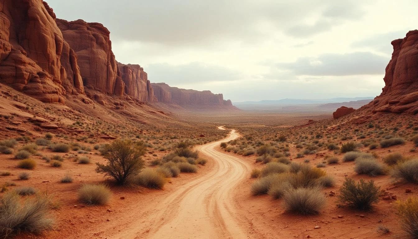 Trail landscape for Arches Marathon — Marathon