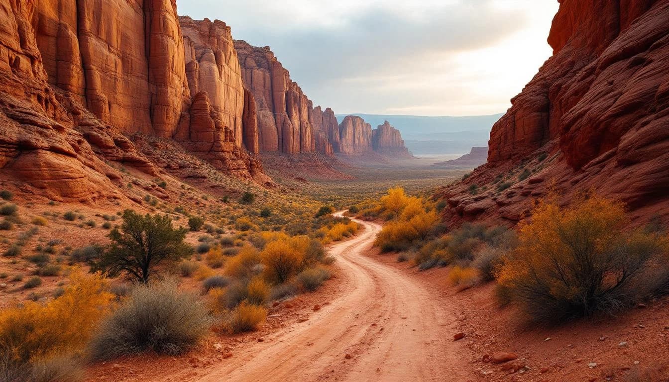 Trail landscape for Arches Marathon