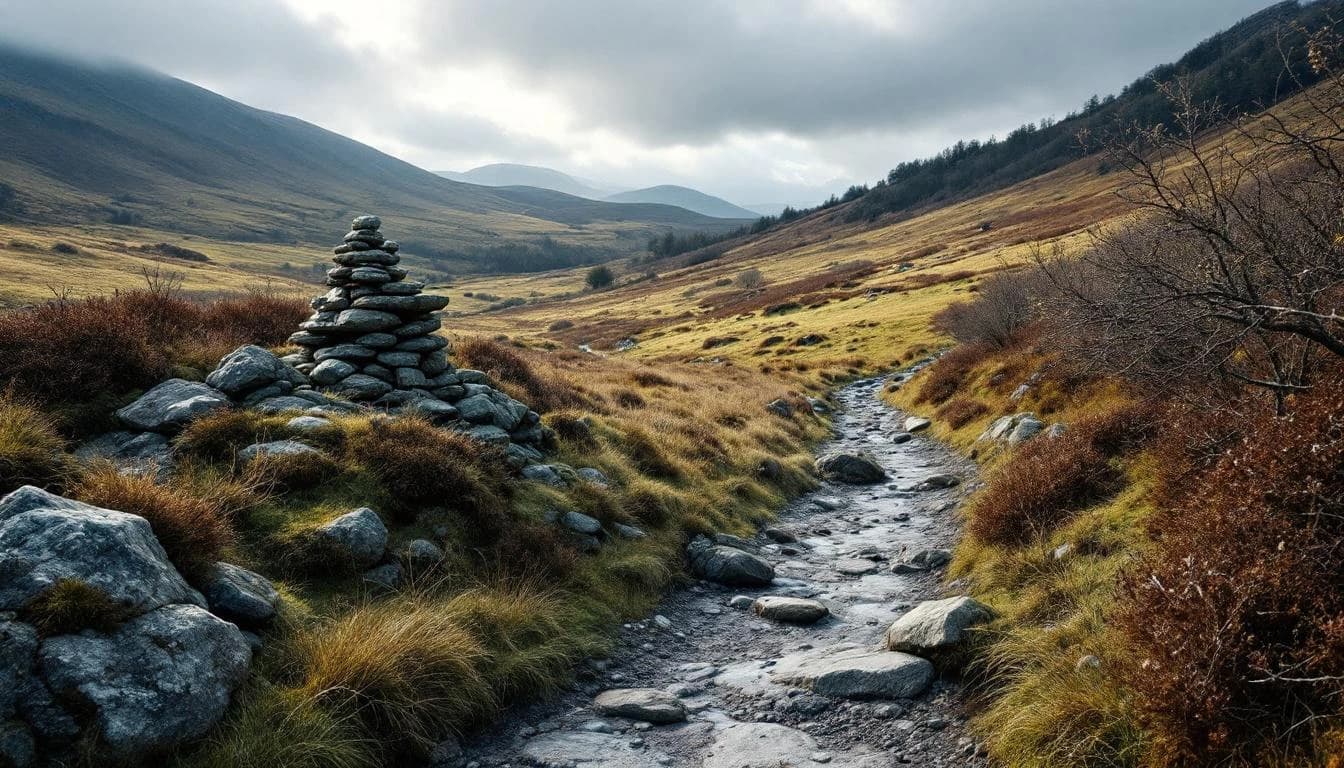 Trail running course through mixed terrain in Northamptonshire, GB