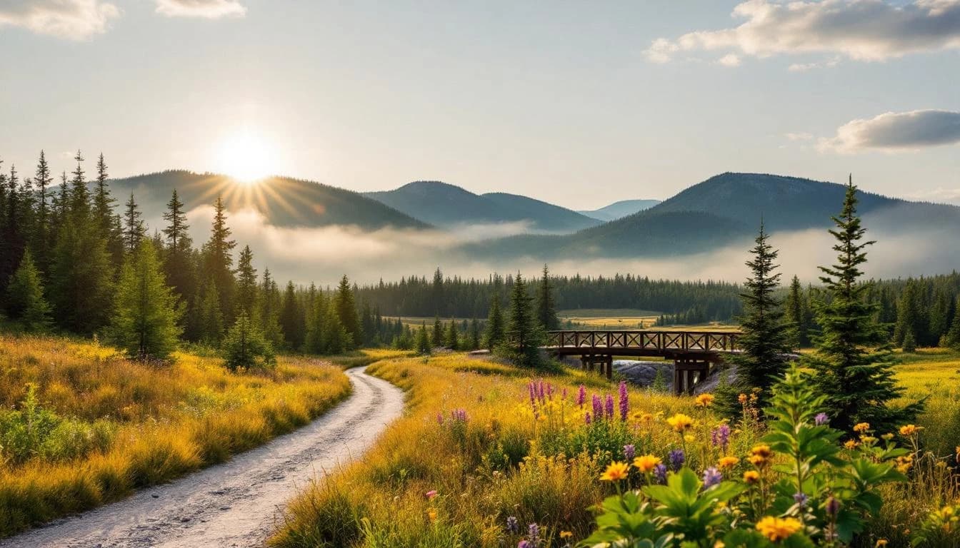 Trail landscape for Badger Trail Races