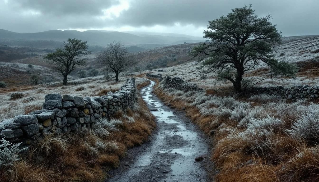 Trail running course through mixed terrain in Kent, GB