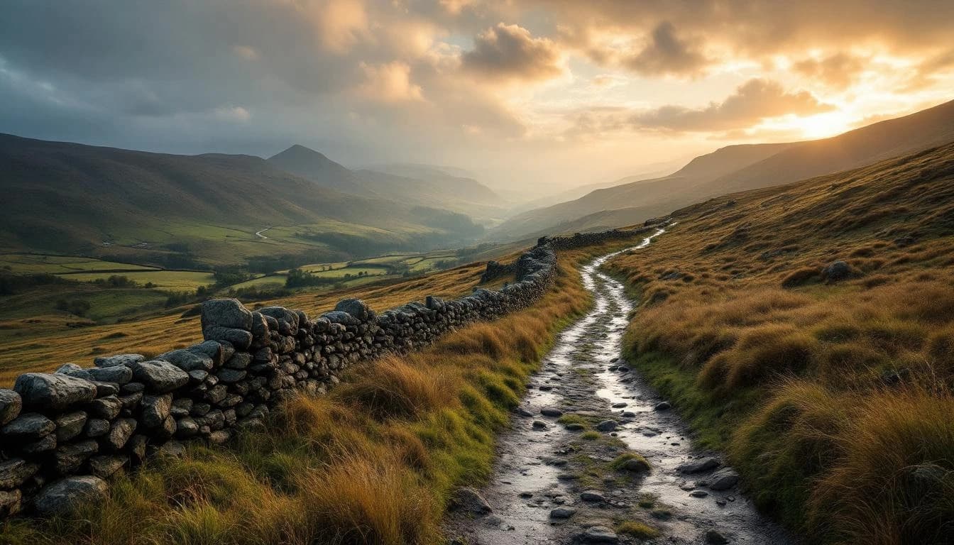 Trail running course through mixed terrain in Dorset, GB