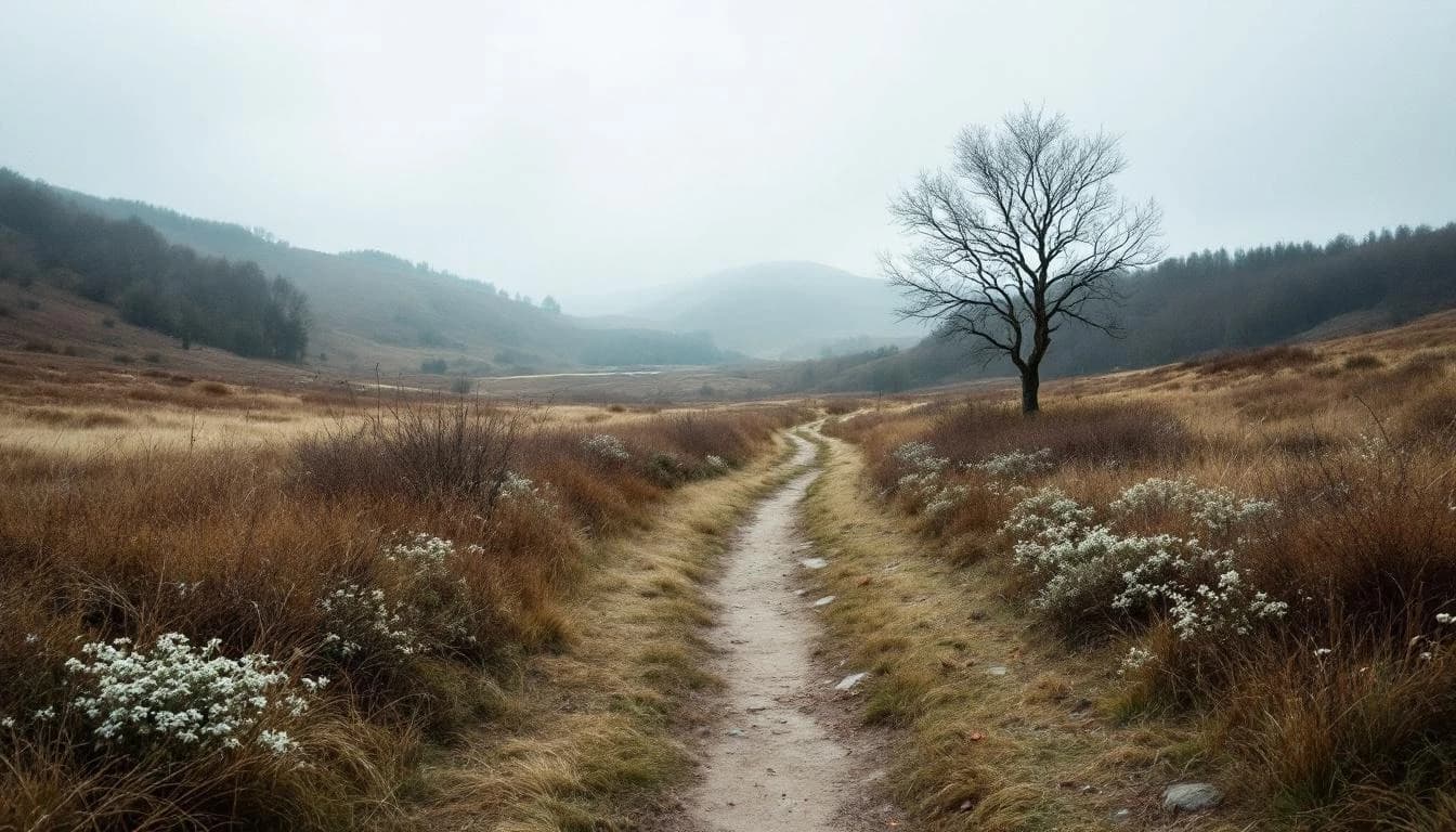 Trail running course through mixed terrain in Hampshire, GB