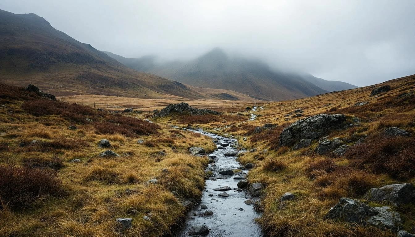 Trail running course through mixed terrain in Norfolk, GB