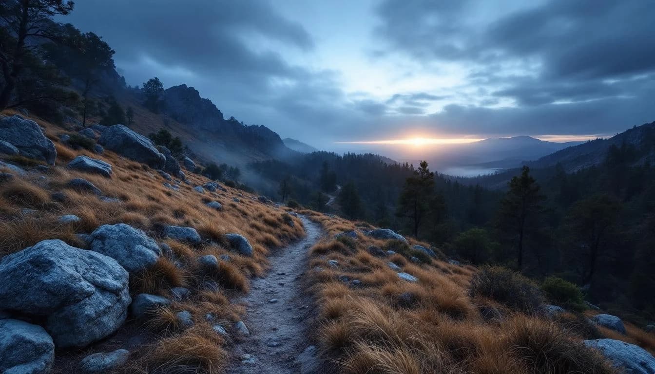 Trail running course through mixed terrain in Victoria, AU