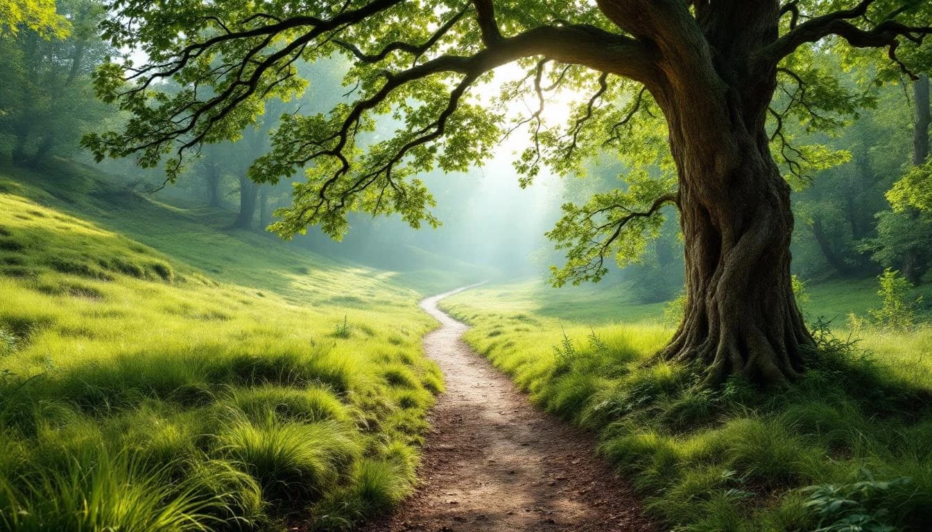 Trail running course through mixed terrain in Hertfordshire, GB
