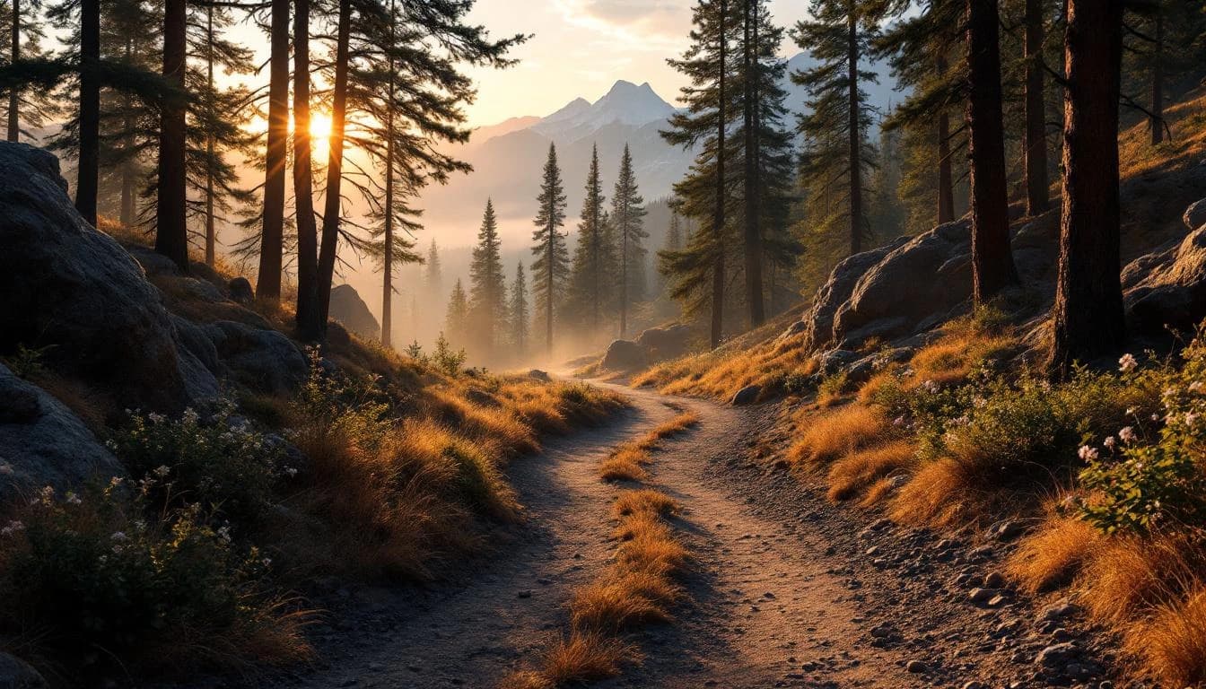 Trail running course through mixed terrain in Otago, NZ