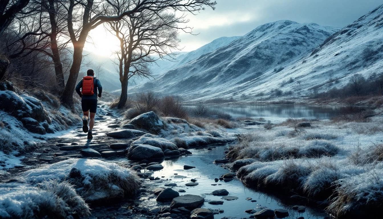 Trail running course through mixed terrain in Staffordshire, GB