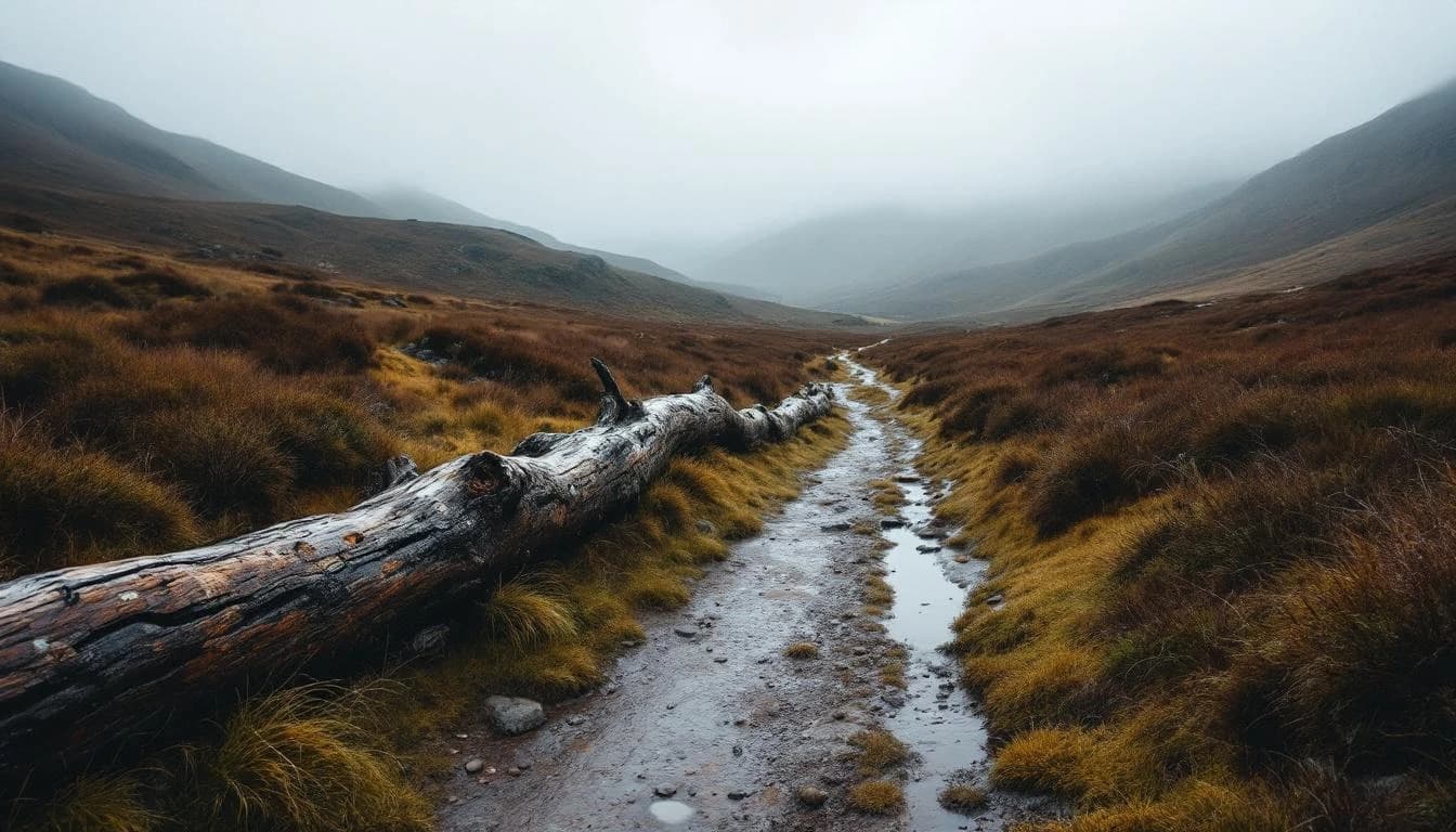 Trail running course through mixed terrain in Staffordshire, GB