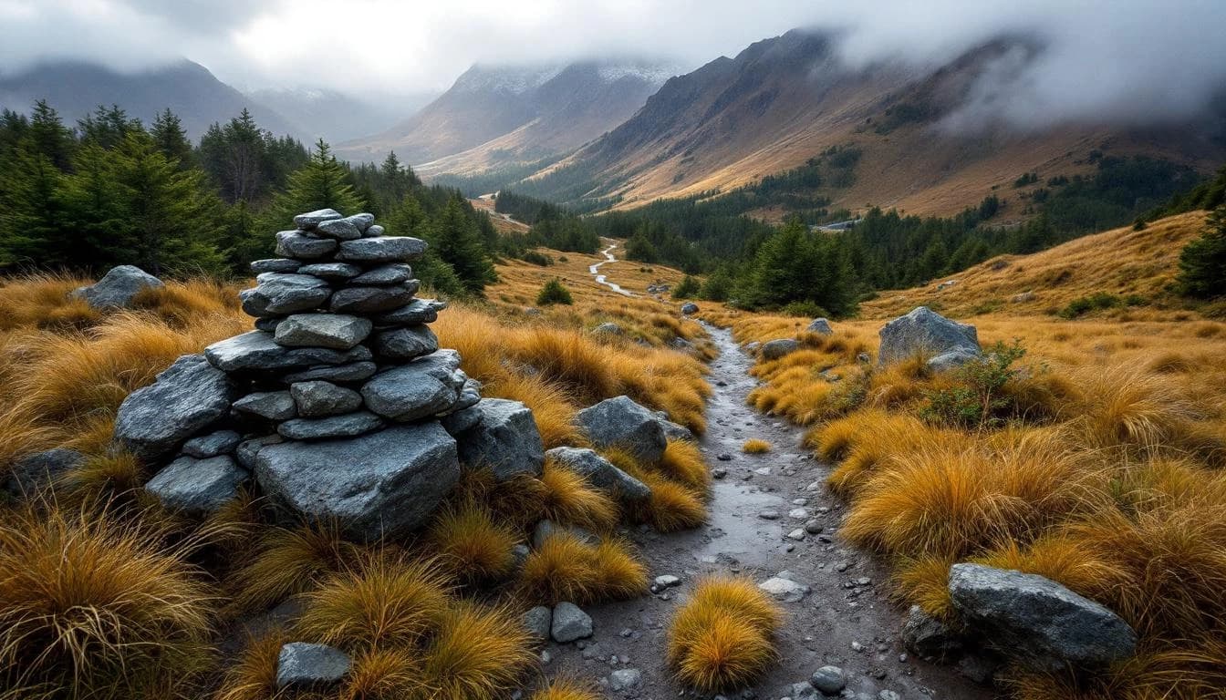 Trail running course through mixed terrain in Waikato, NZ