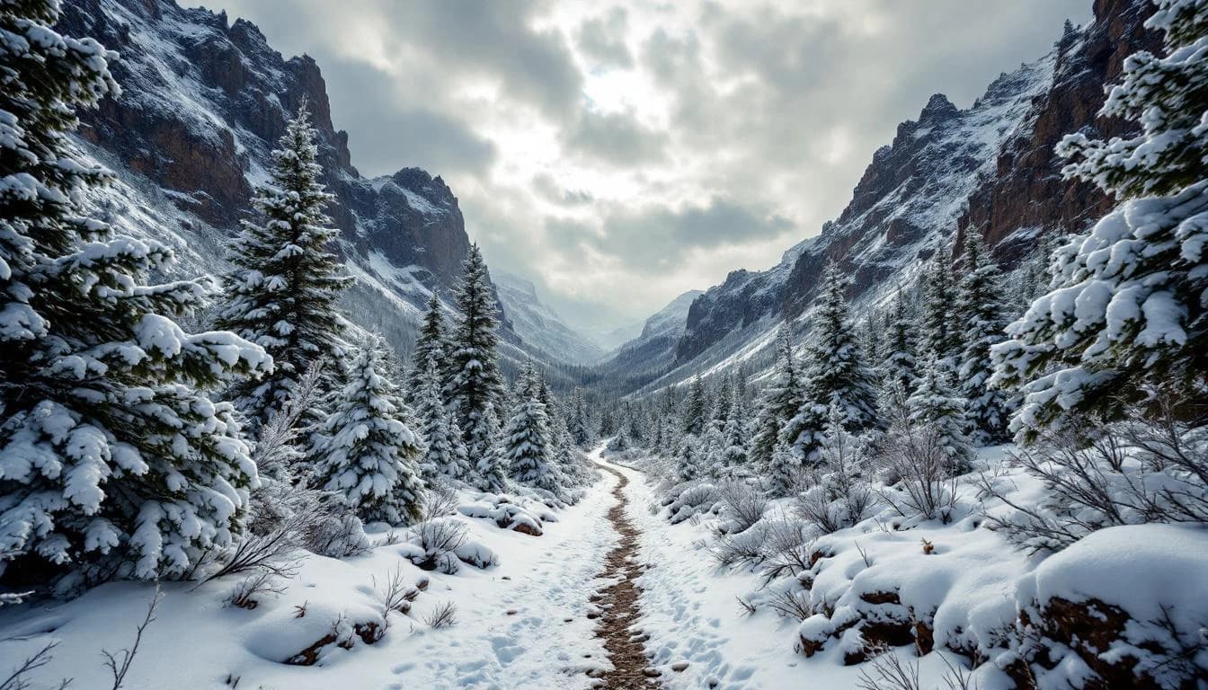 Trail landscape for CROWBAR Backcountry Ski Race
