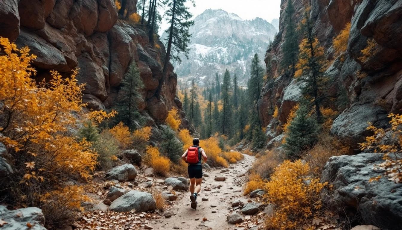 Trail landscape for Dimple Dell Half Marathon