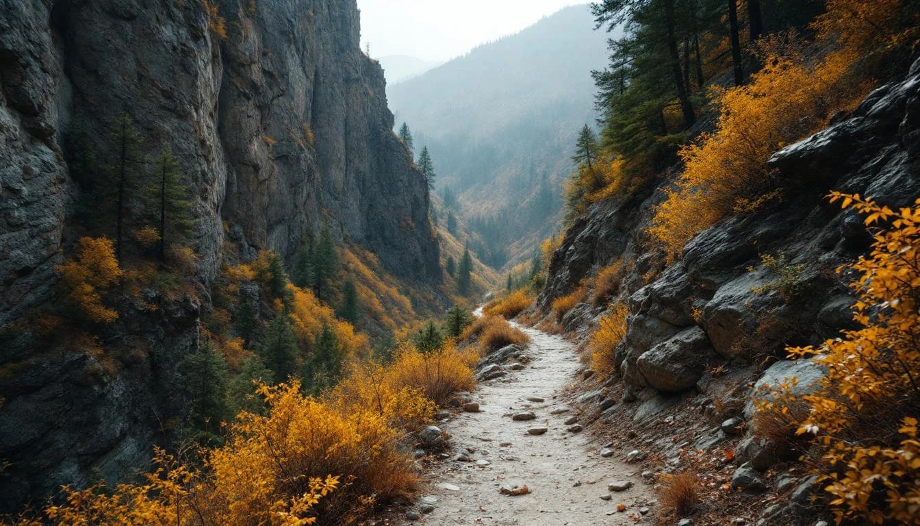 Trail landscape for Euchre Bar Massacre