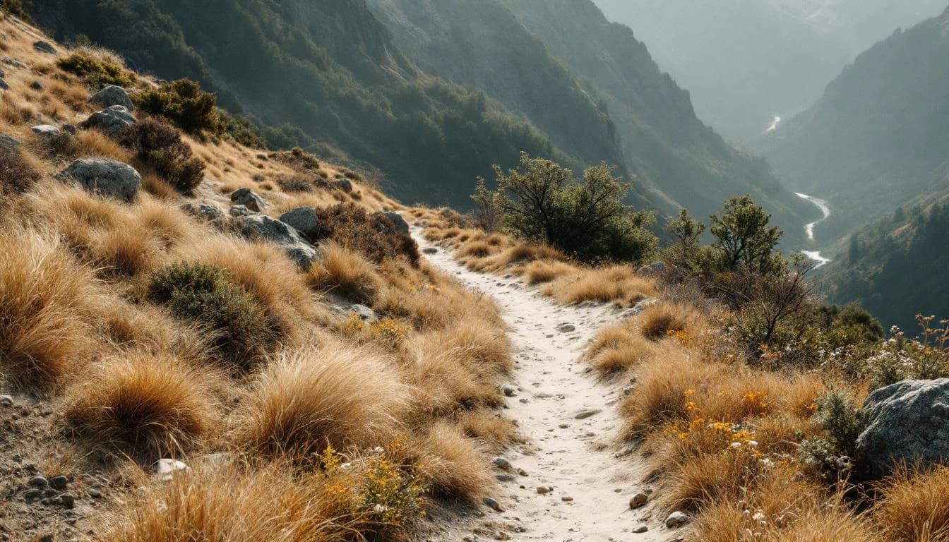 Trail running course through mixed terrain near Wellington, NZ