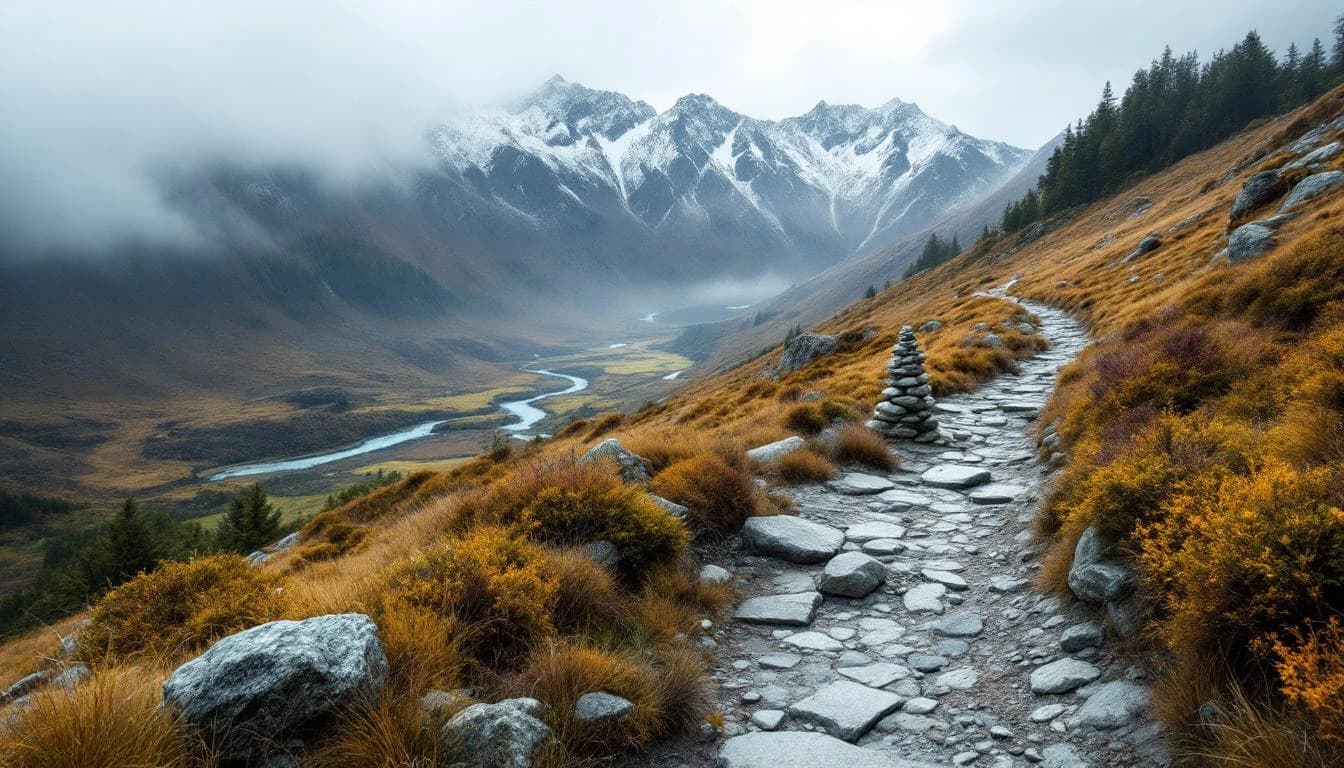 Trail running course through mixed terrain near Wellington, NZ