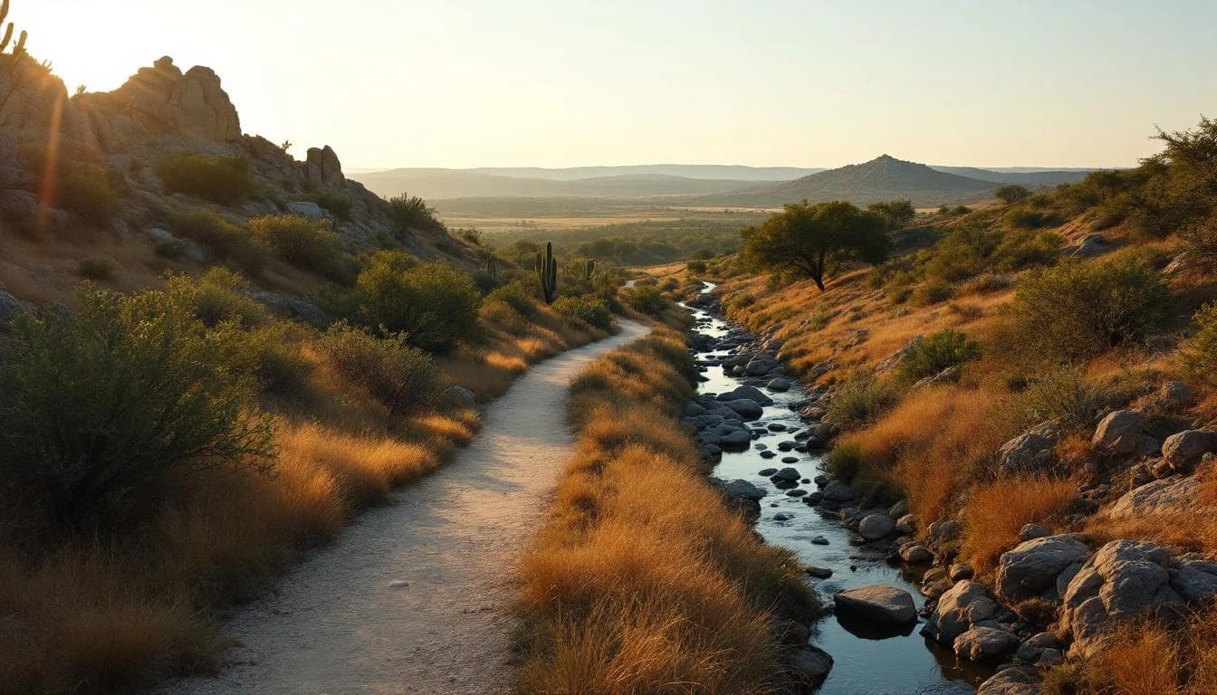 Trail landscape for Fiesta Night Run