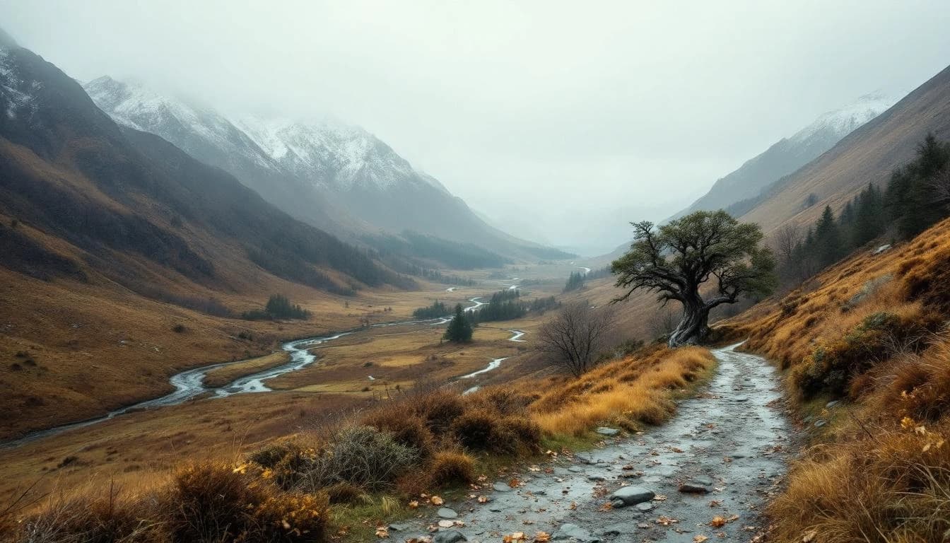 Trail running course through mixed terrain in Southland, NZ