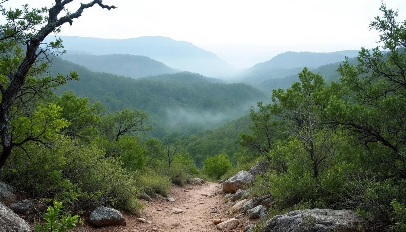 Trail landscape for Frio Trail Runs