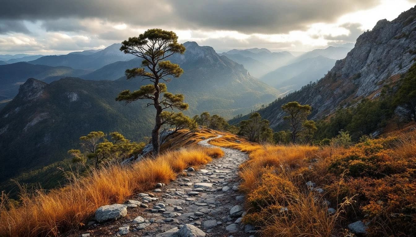 Trail running course through technical terrain in Victoria, AU