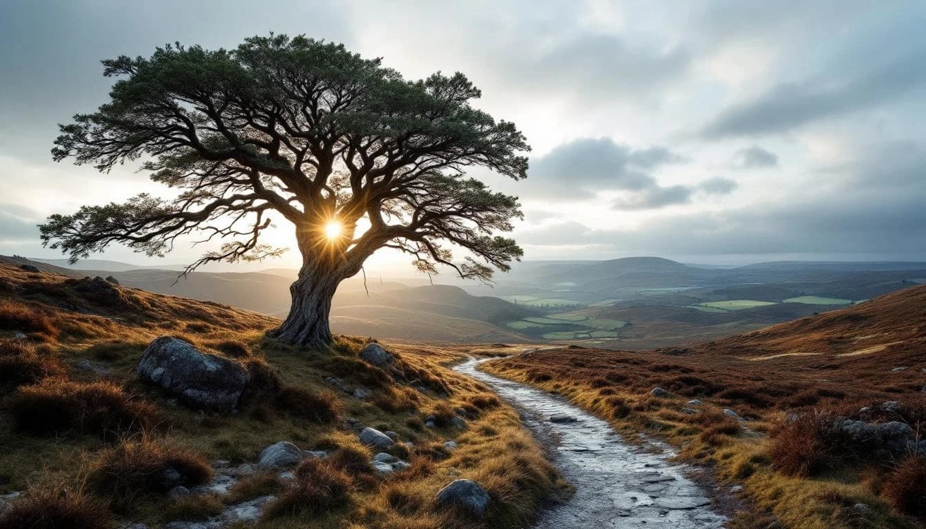 Trail running course through mixed terrain in England, GB