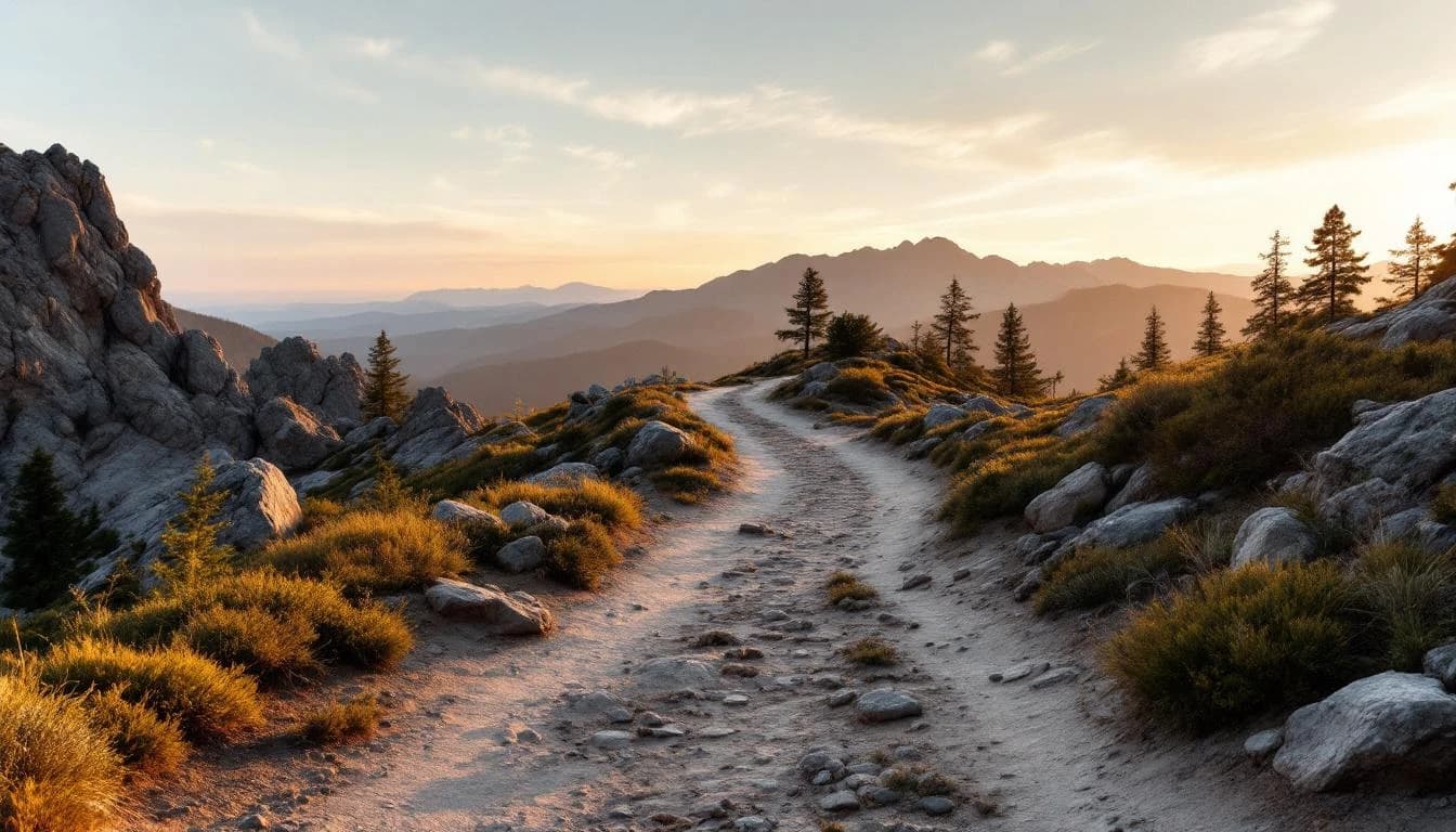 Trail running course through mixed terrain in Queensland, AU
