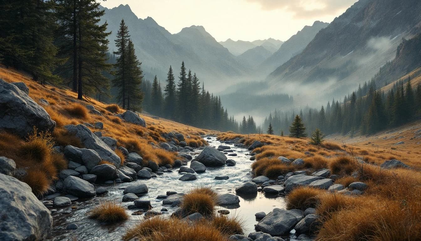 Trail running course through mixed terrain in Colorado, USA