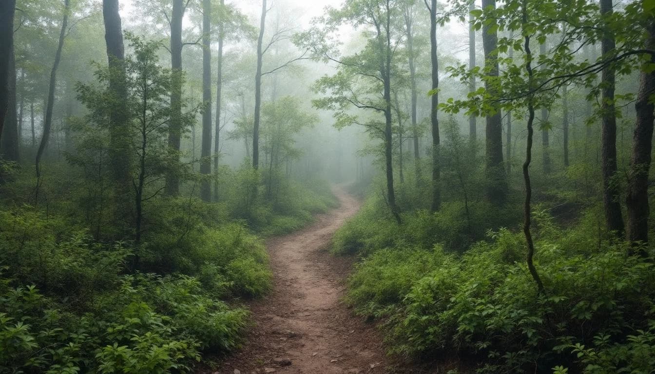 Trail landscape for Harepin Hustle Trail Run