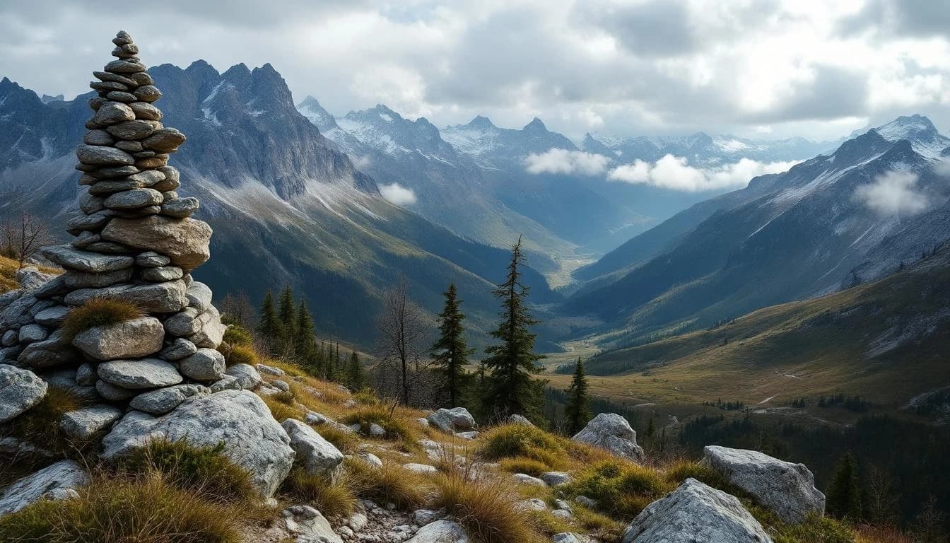 Trail running course through technical terrain in Catalonia, ES