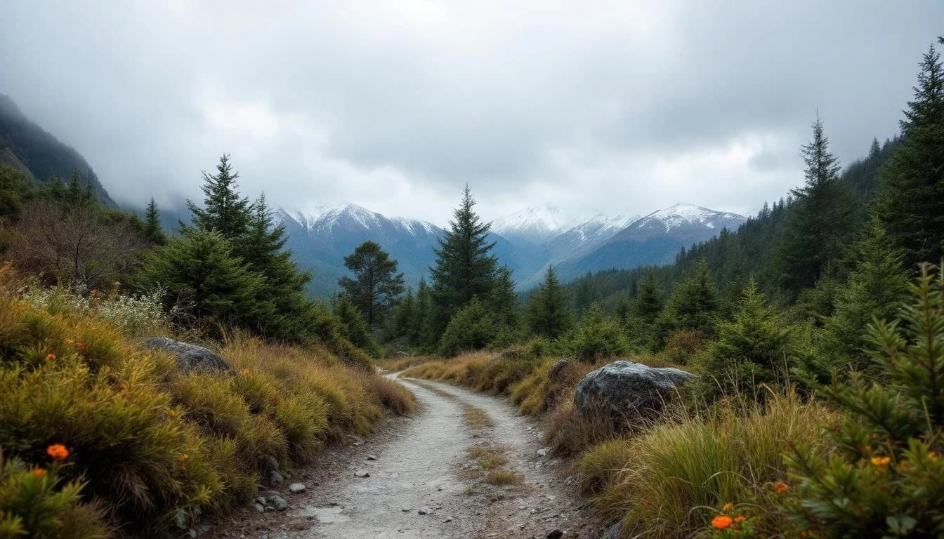 Trail running course through mixed terrain in Wellington, NZ