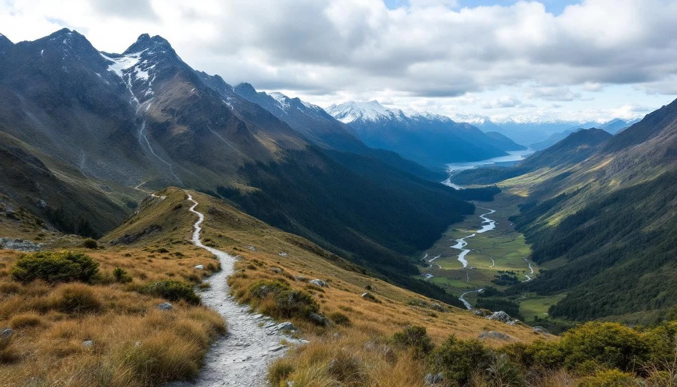 Trail running course through mixed terrain in Wellington, NZ
