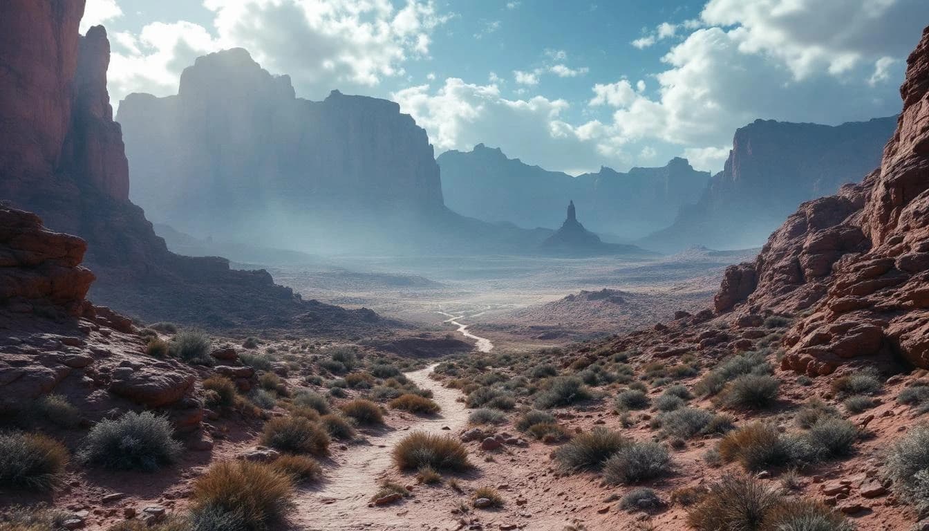 Trail landscape for Hypnosis Night Runs