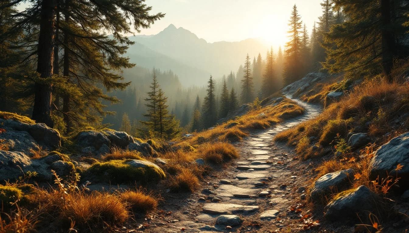 Trail running course through technical terrain near Istria, HR