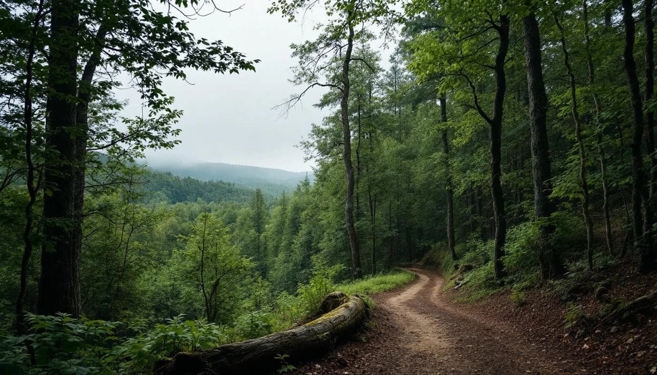Trail landscape for Lake James 7 Miler & 5k