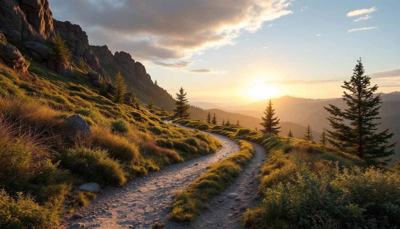 Trail running course through technical terrain in Western Australia, AU
