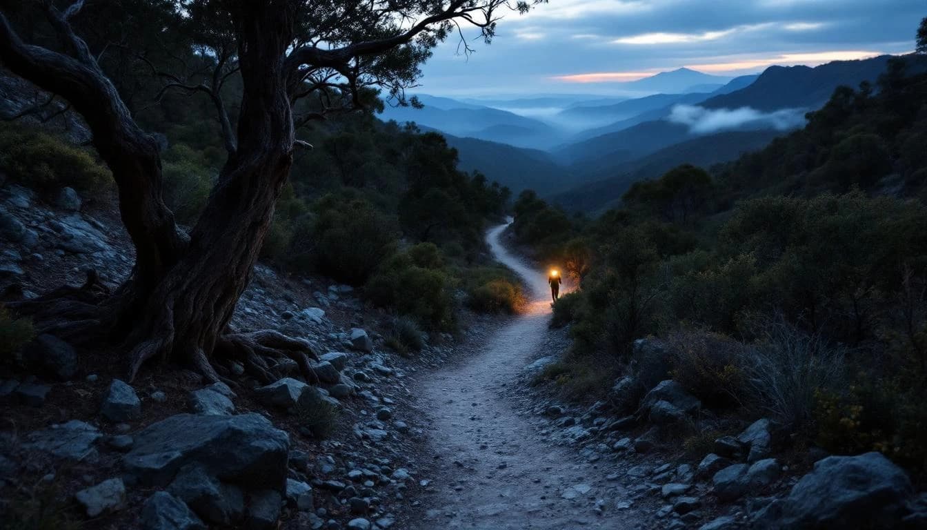 Trail running course through mixed terrain in Victoria, AU