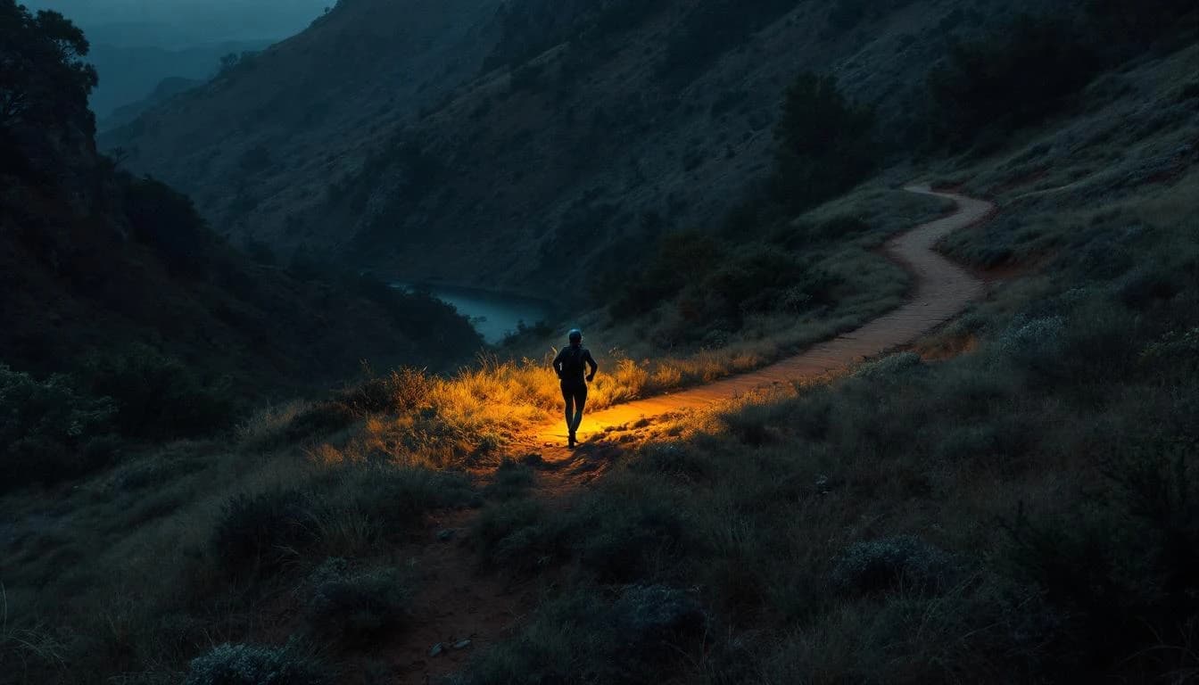 Trail running course through mixed terrain in Victoria, AU