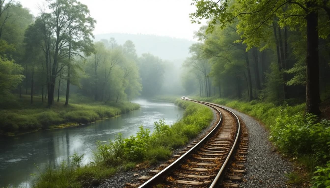 Trail landscape for New River Trail Races