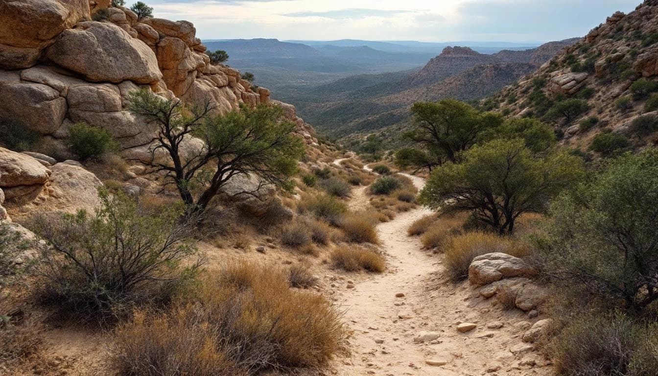 Trail landscape for Noche Trail Runs
