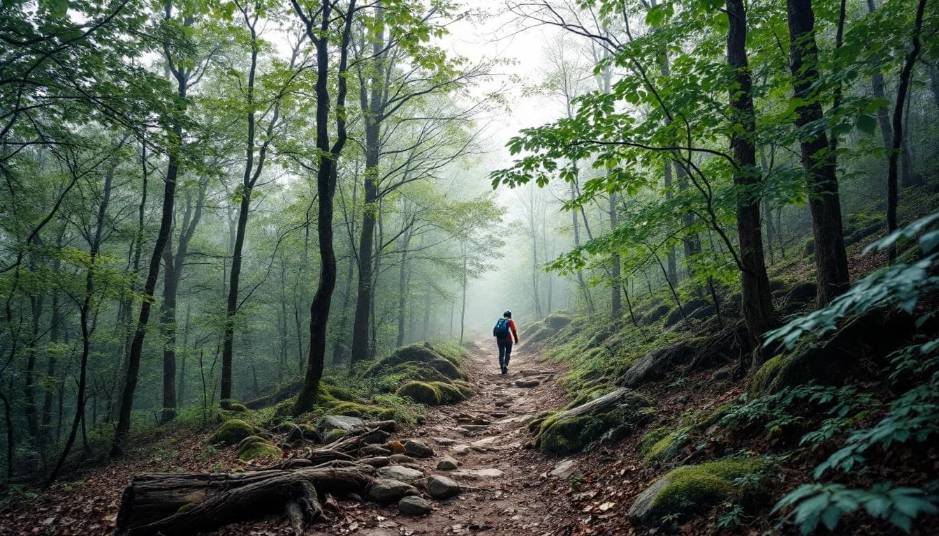Trail landscape for Ozark Foothills Endurance Runs — 100K