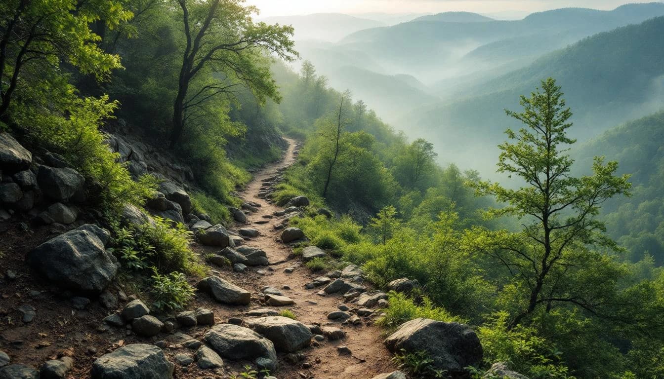 Trail landscape for Ozark Foothills Endurance Runs — 25K