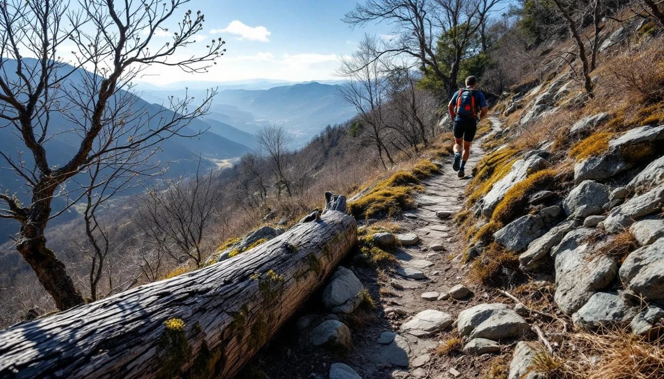 Trail running course through mixed terrain in Rio de Janeiro, BR