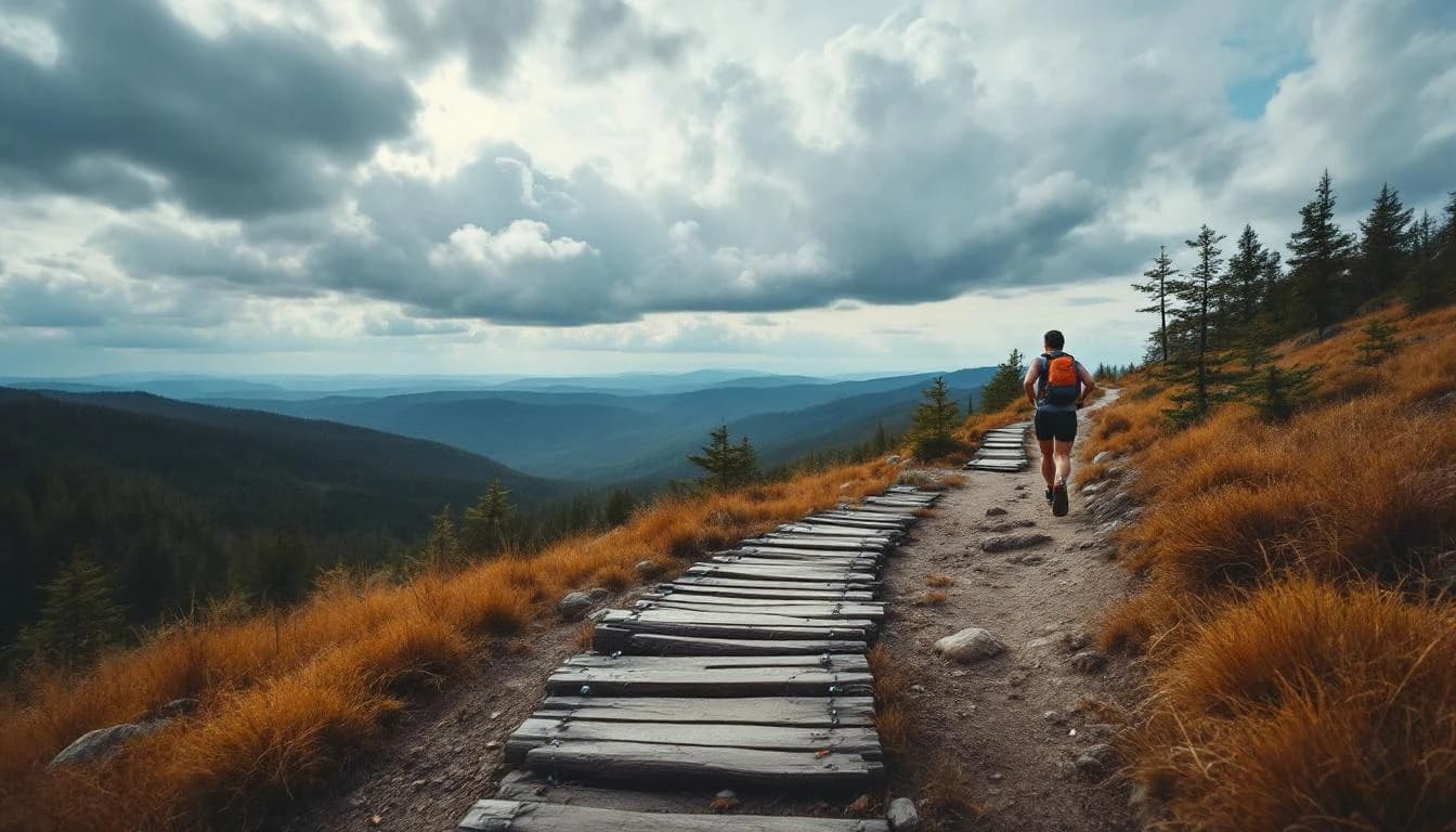 Trail landscape for Prospect Park Trail Run 5K